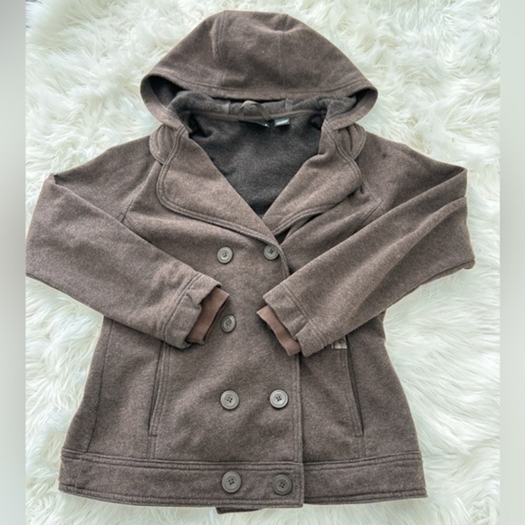Mountain Hardwear Jackets & Blazers - Mountain Hardware Brown Double-Breasted Hooded Jacket size medium
